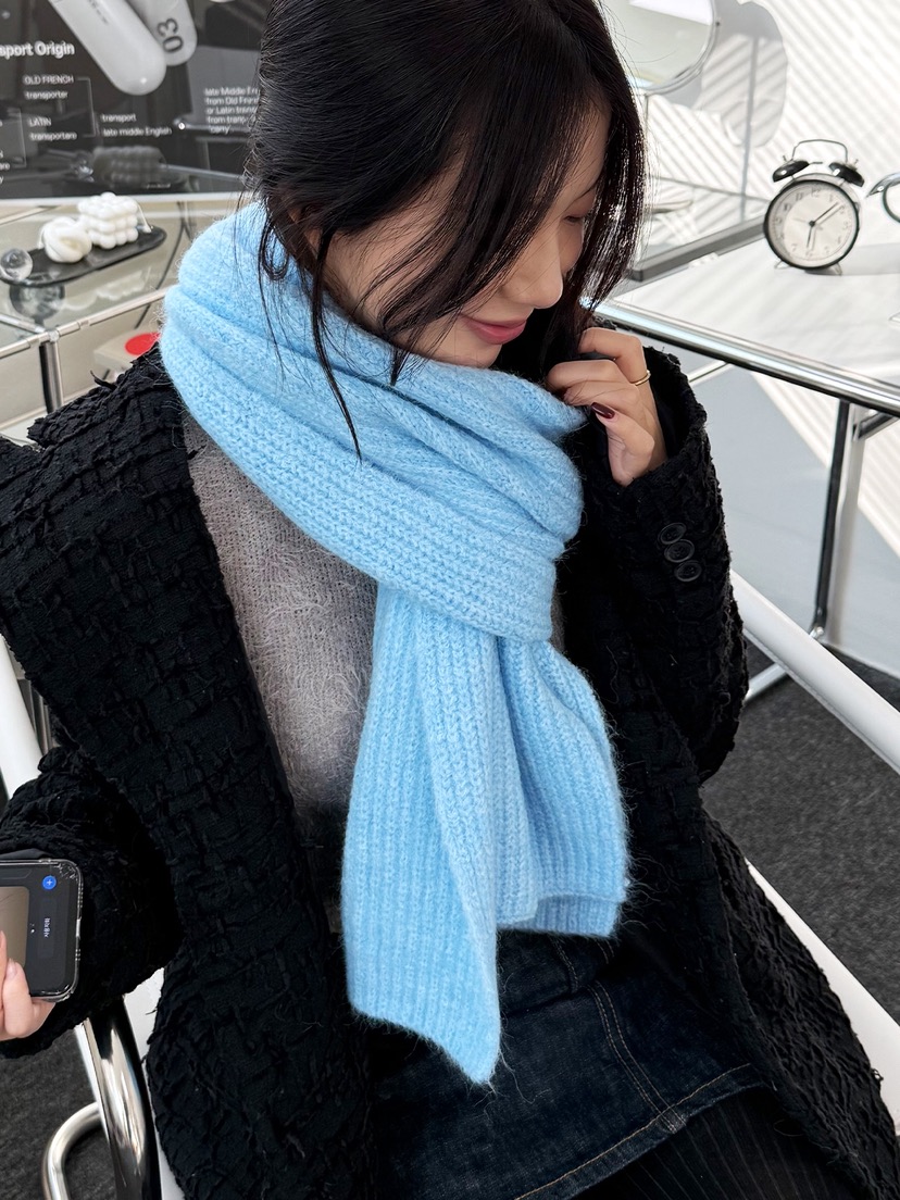 NICEALICE東大門㊣代購女裝新品真品推薦時尚25秋冬圍巾披肩羊絨NICEALICE圍巾/披肩圖色6