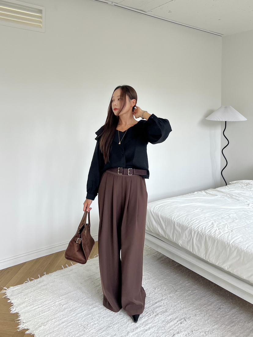 BOLD韓國代購㊣女裝新款人氣真品推薦熱賣時尚25秋冬休閑褲BOLD休閑褲