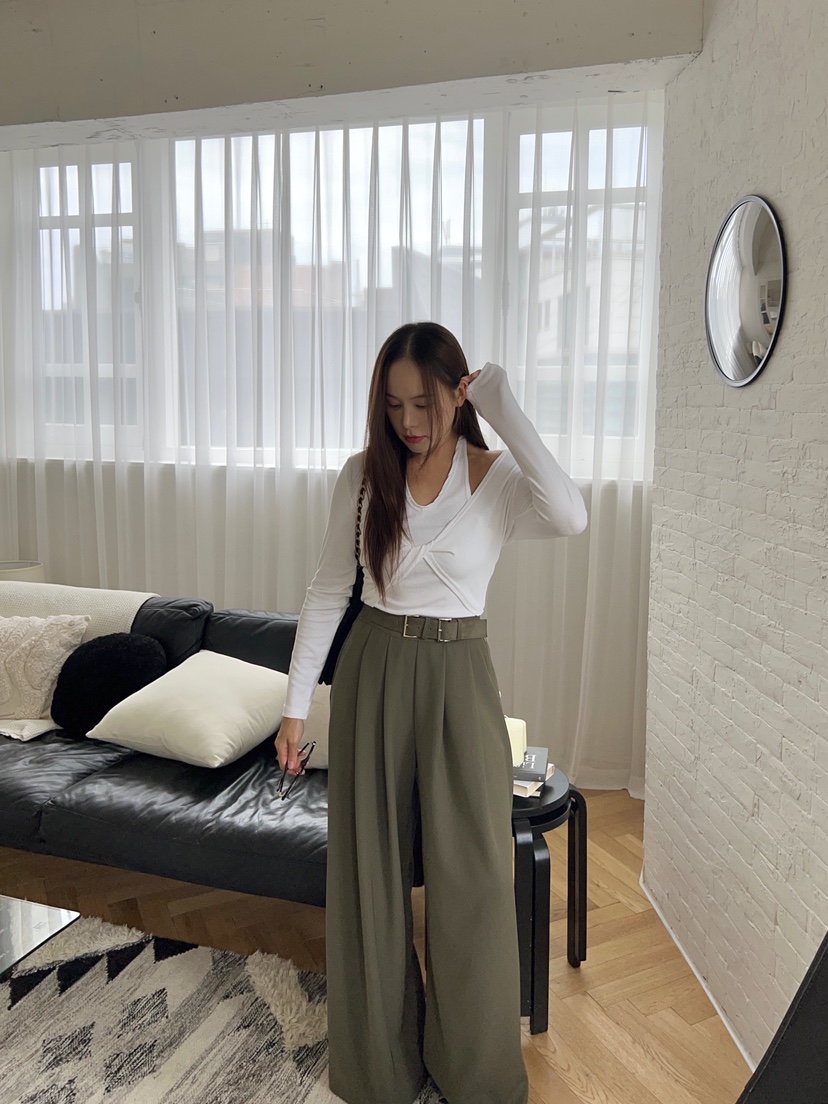 BOLD韓國代購㊣女裝新款人氣真品推薦熱賣時尚25秋冬休閑褲BOLD休閑褲
