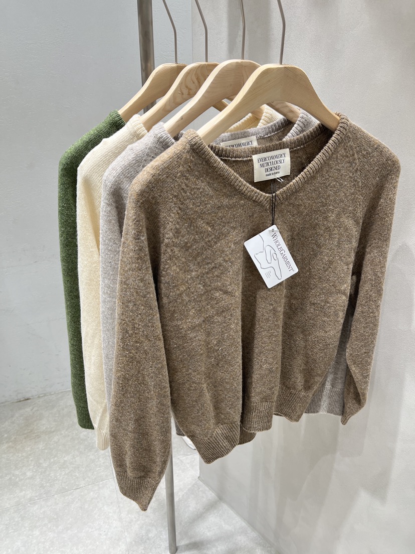 EVERCOMMERCE METICULOUSLY DESIGNED韓國直郵㊣女士新品25秋冬針織衫EVERCOMMERCE針織衫