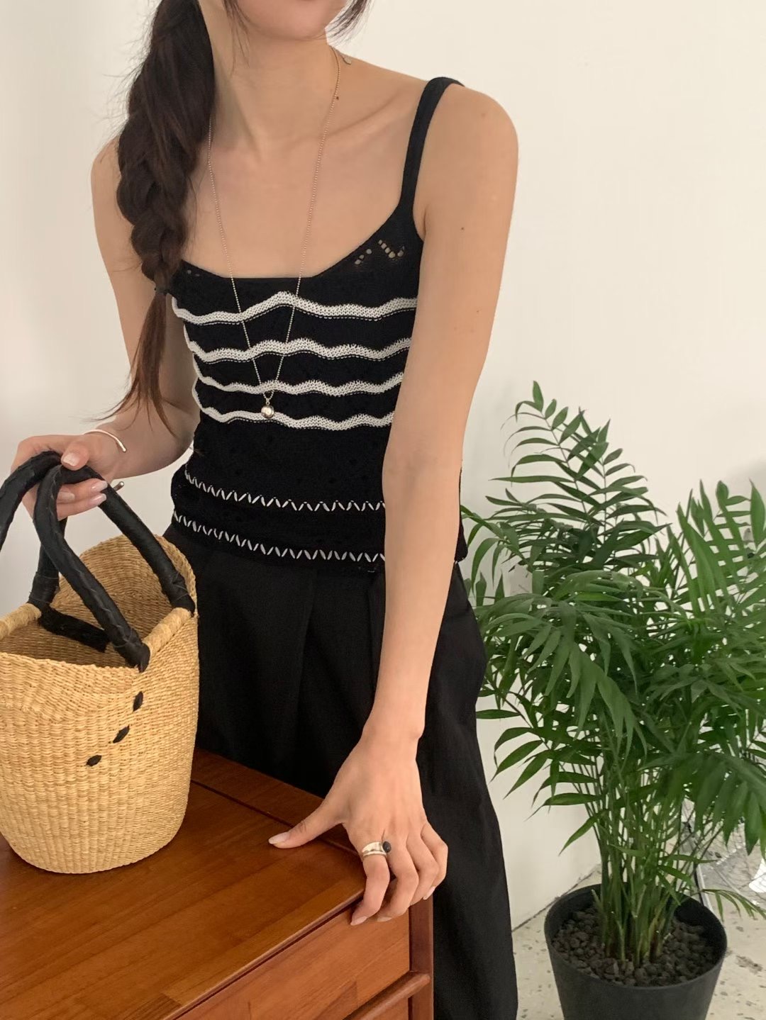 LOWELL東大門㊣直郵女士新款人氣25秋冬休閑熱賣職業吊帶背心LOWELL吊帶/背心圖色1