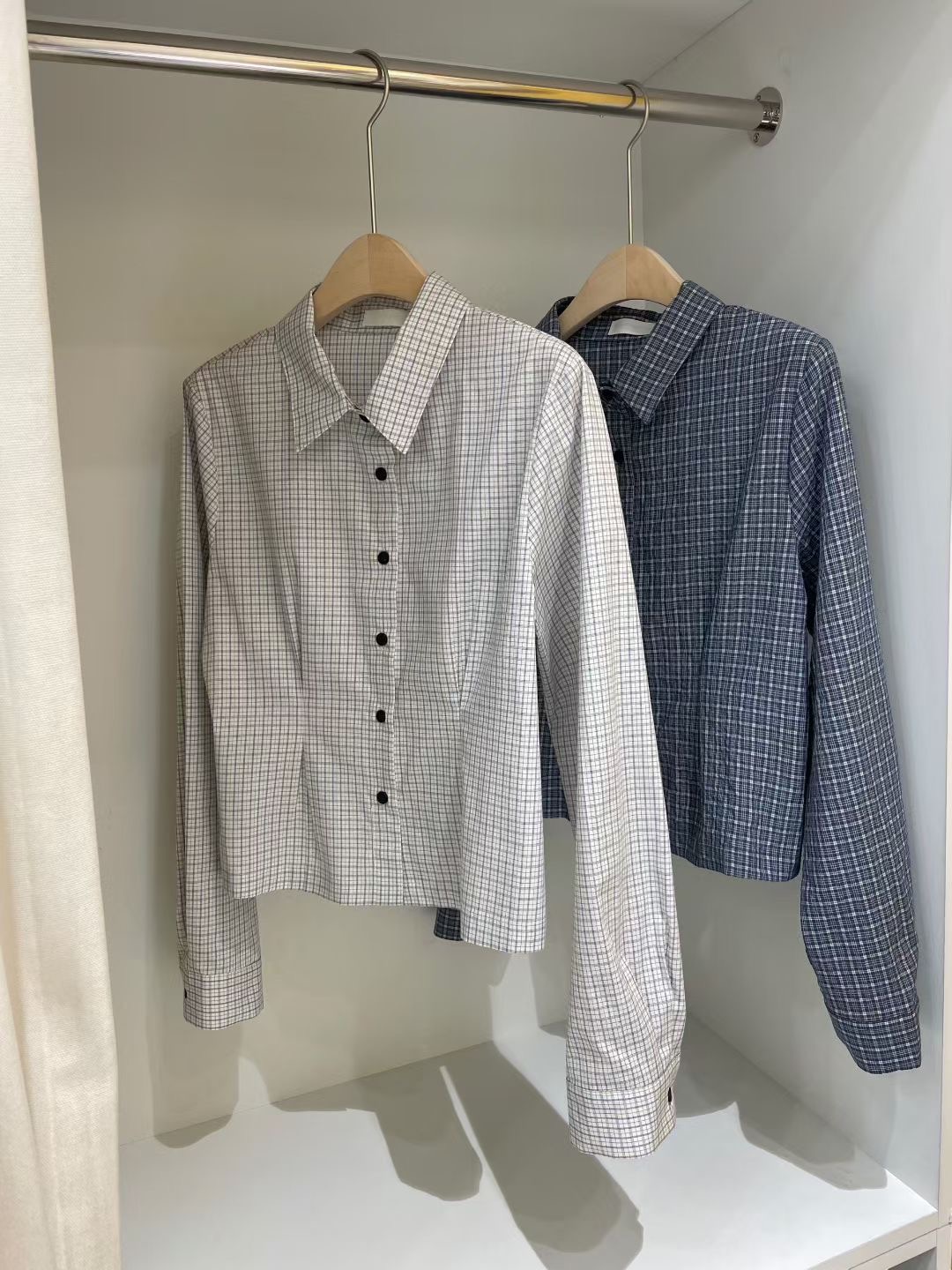 IMMENSE韓國代購㊣女士新品25秋冬職業熱賣人氣襯衫蕾絲衫格紋IMMENSE襯衫/蕾絲衫