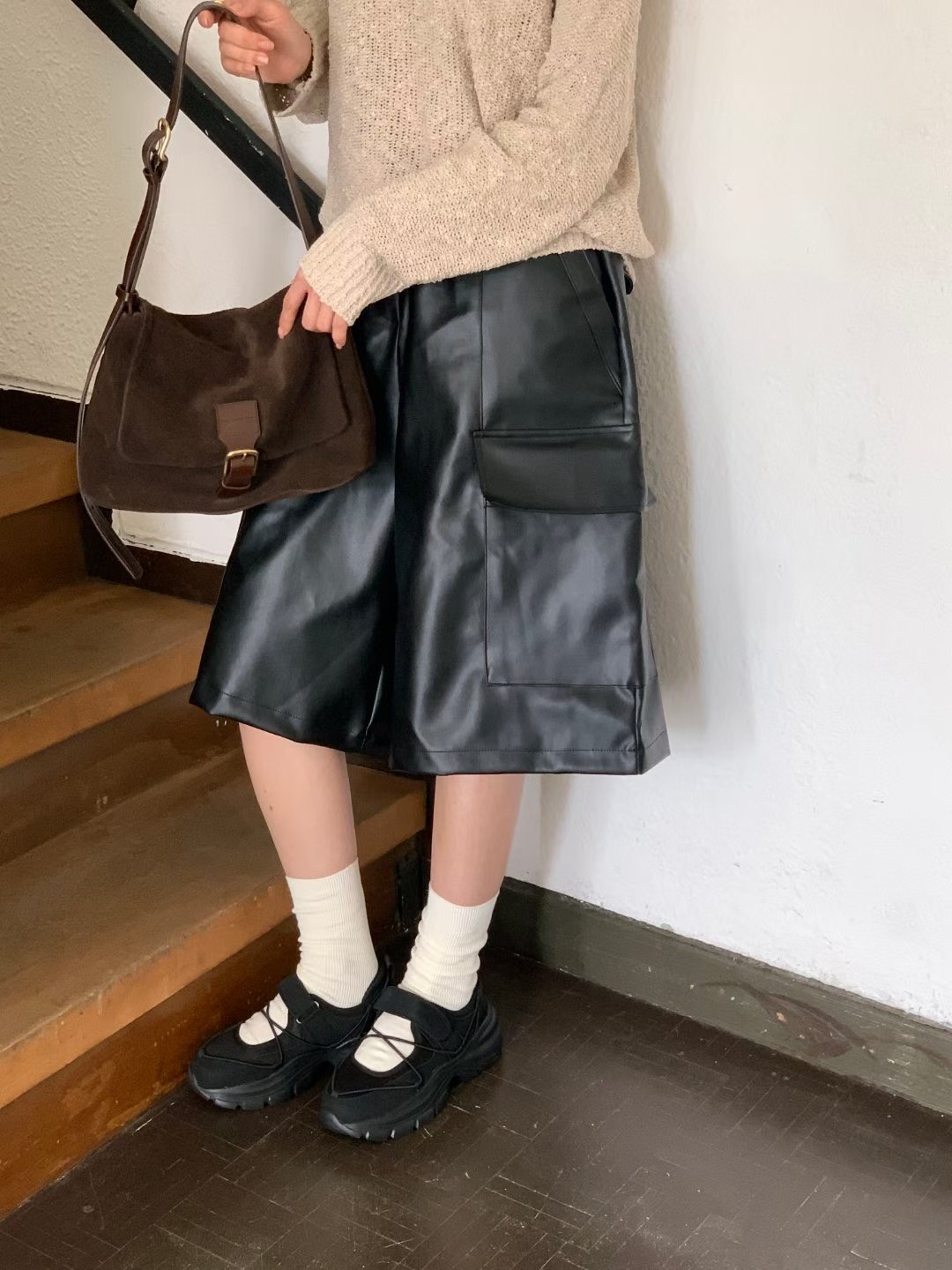 LOWELL東大門㊣代購女裝新款休閑人氣真品熱賣25秋冬時尚短褲LOWELL短褲