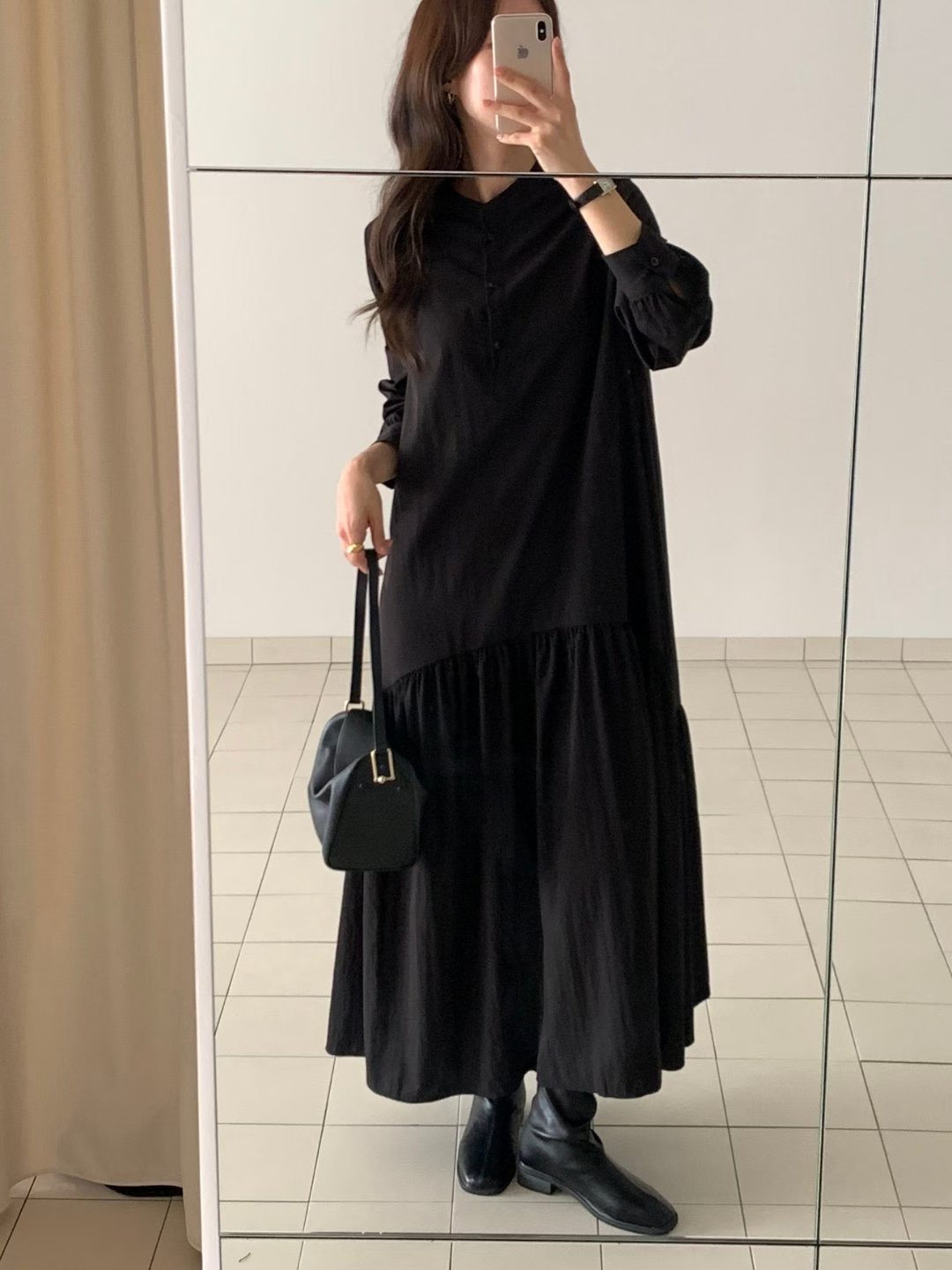 LOWELL韓國代購㊣女士新品25秋冬真品職業人氣時尚熱賣連衣裙LOWELL連衣裙圖色2