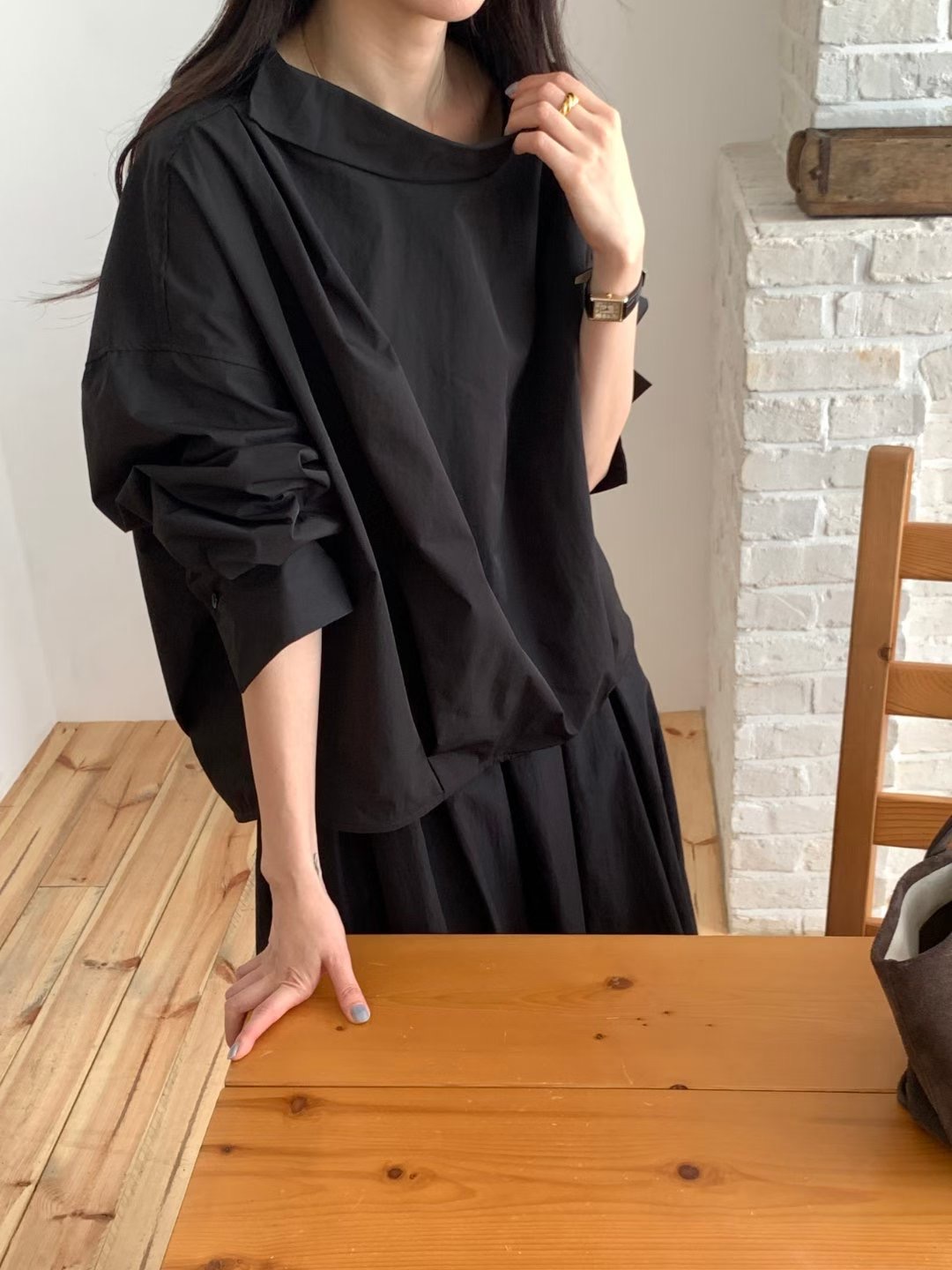 LOWELL韓國直郵㊣女裝新品職業人氣熱賣推薦時尚襯衫蕾絲衫LOWELL襯衫/蕾絲衫圖色2
