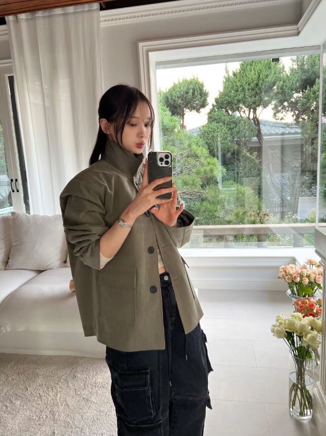 IMMENSE東大門㊣實拍女士新款熱賣時尚推薦人氣25秋冬休閑夾克IMMENSE夾克圖色1