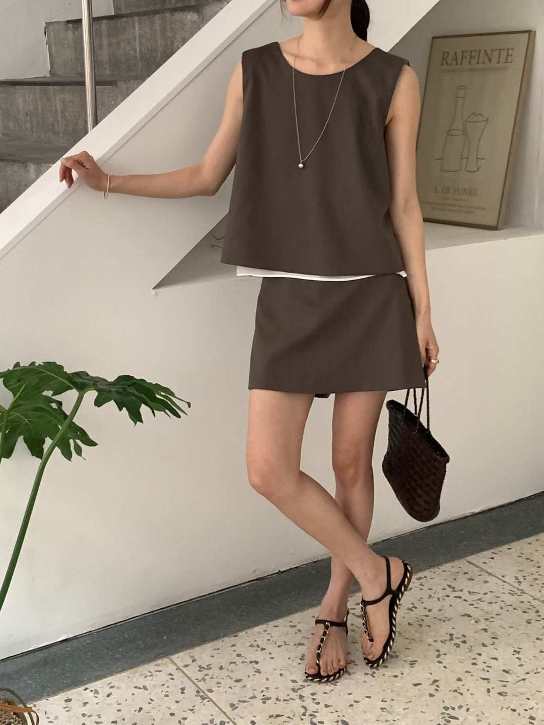 LOWELL東大門㊣代購女裝新品推薦25秋冬職業休閑熱賣吊帶背心LOWELL吊帶/背心圖色1