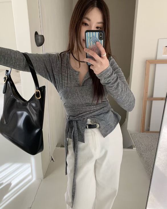 IMMENSE韓國直郵㊣女裝新款真品人氣時尚休閑職業針織衫開衫IMMENSE針織衫