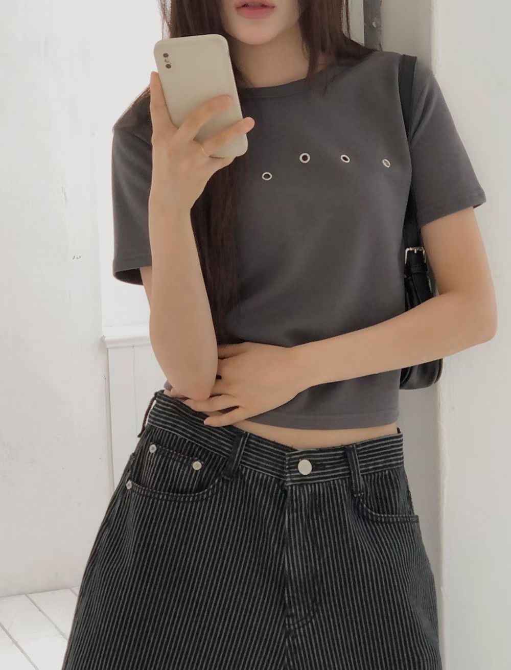 THEFLEX東大門㊣實拍女士新品推薦25秋冬休閑時尚真品熱賣T恤THEFLEXT恤圖色1