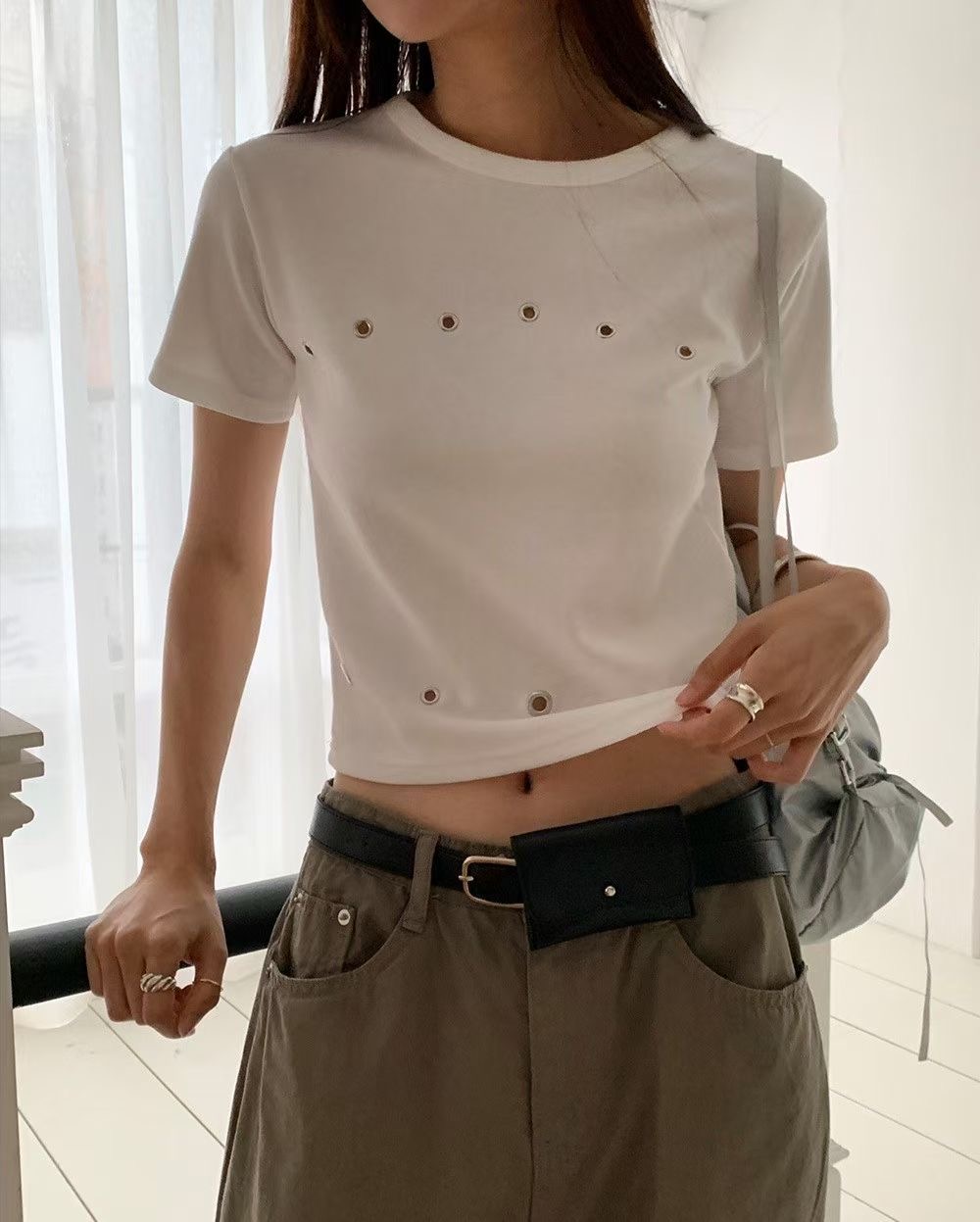 THEFLEX東大門㊣實拍女士新品推薦25秋冬休閑時尚真品熱賣T恤THEFLEXT恤圖色2