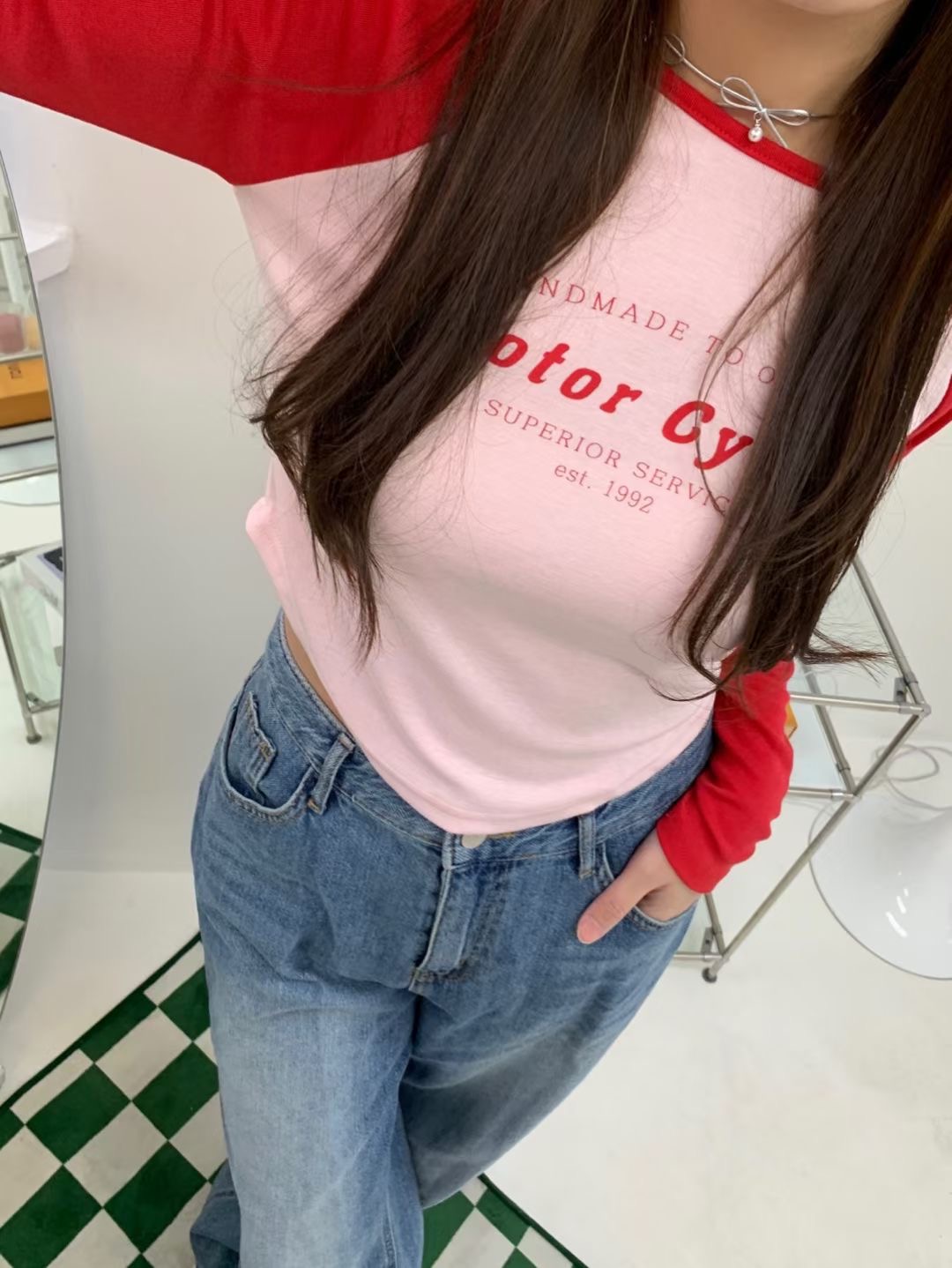 THEFLEX東大門㊣直郵女裝新品25秋冬推薦人氣真品職業長袖T恤THEFLEX長袖T恤