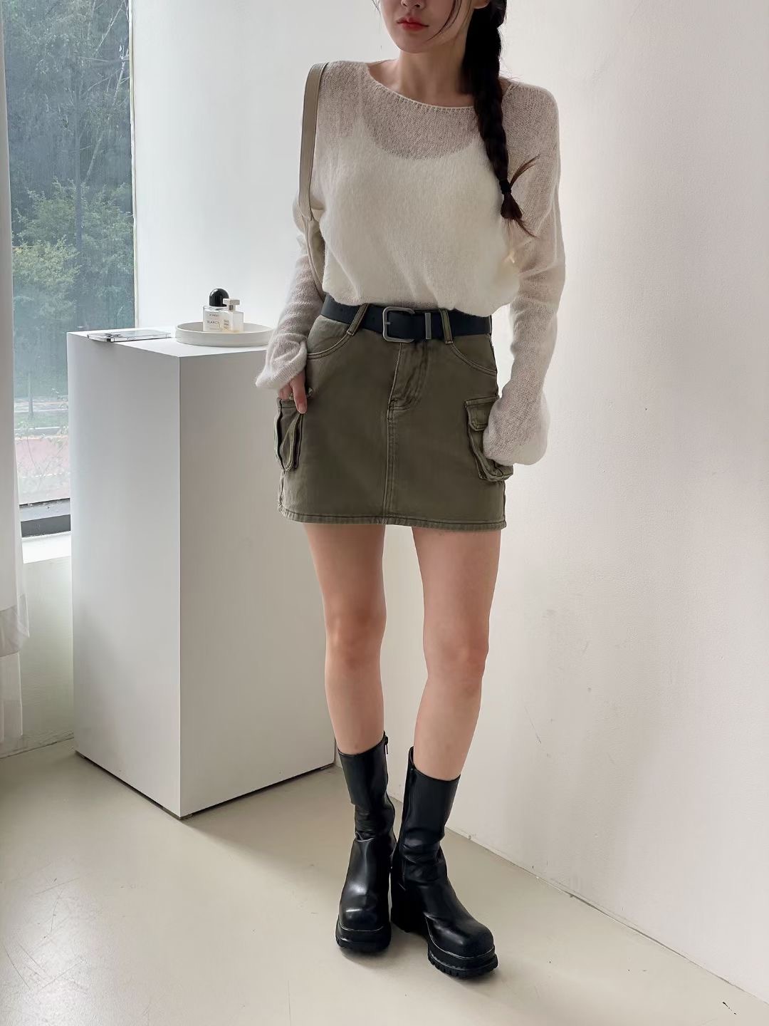 THEFLEX韓國代購㊣女士新款職業推薦真品熱賣休閑短裙不含腰帶THEFLEX短裙