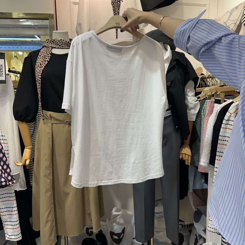 BUTTU東大門㊣代購女裝新品真品熱賣人氣時尚25秋冬T恤開衩長款10 O CLOCK/ButtuT恤