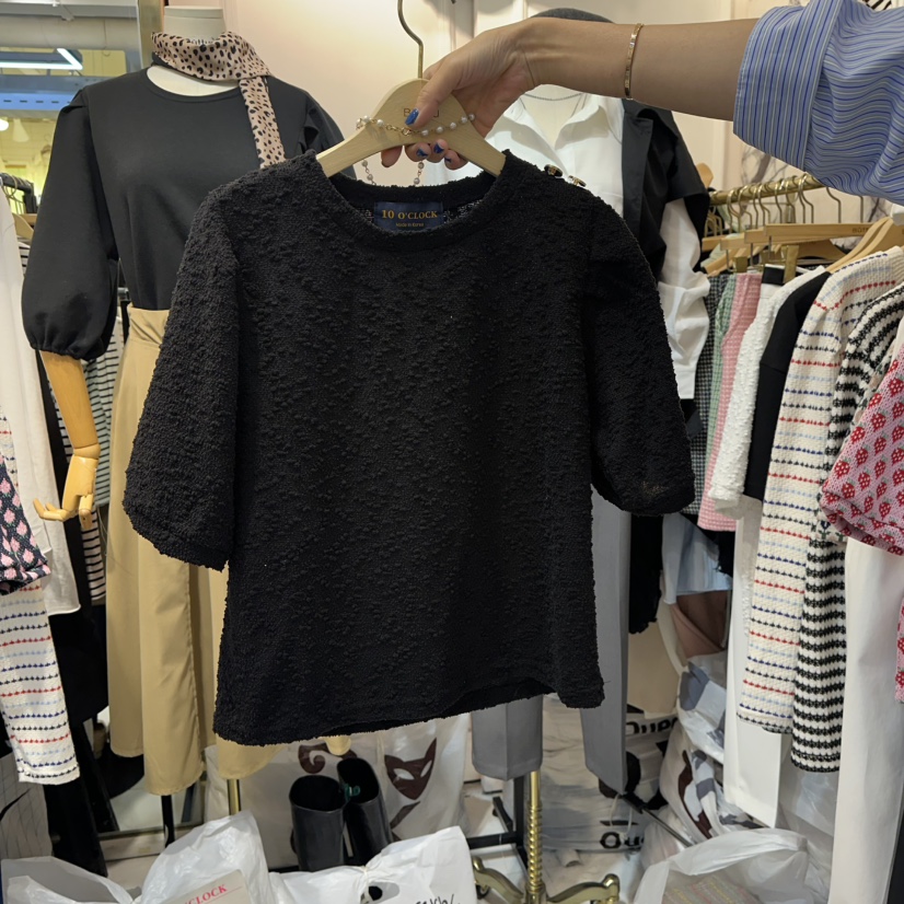 BUTTU東大門㊣代購女裝新品25秋冬推薦人氣時尚真品職業T恤10 O CLOCK/ButtuT恤圖色2
