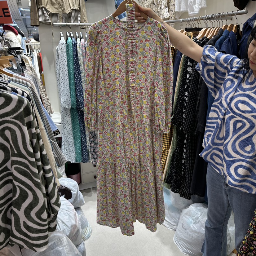 BIKINI韓國代購㊣女士新款25秋冬人氣真品職業熱賣連衣裙綁帶BIKINI連衣裙圖色2