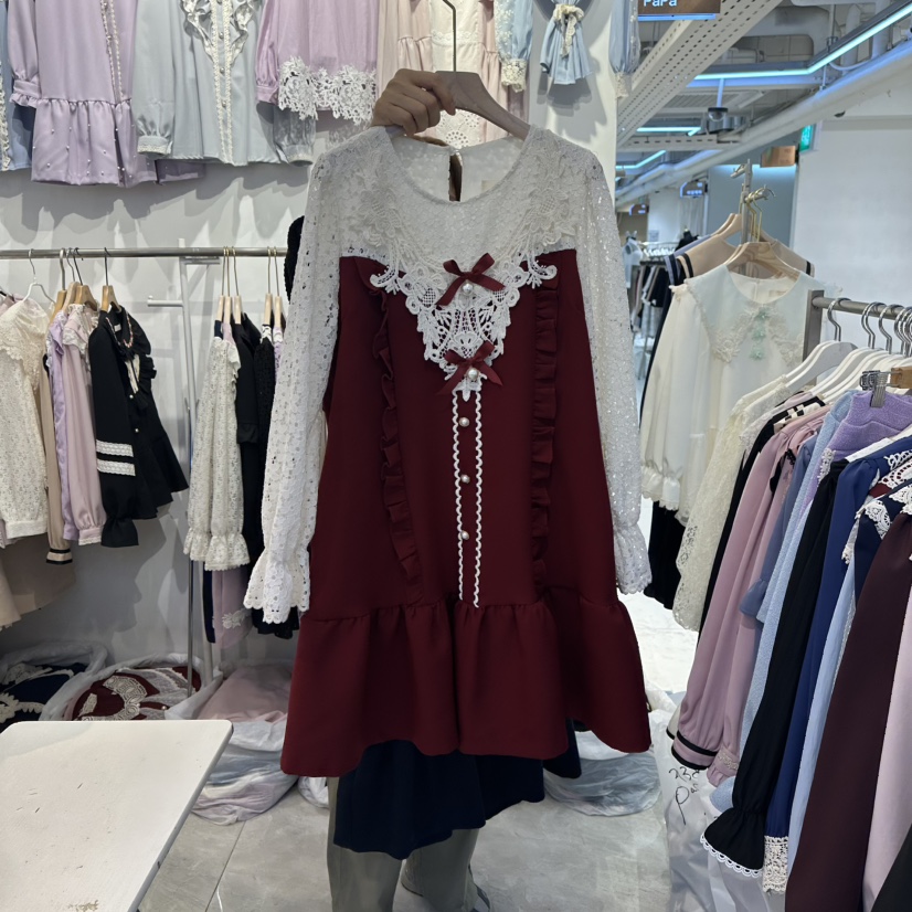 PAPA韓國代購㊣女裝新品熱賣推薦時尚真品人氣休閑職業連衣裙PAPA連衣裙圖色2