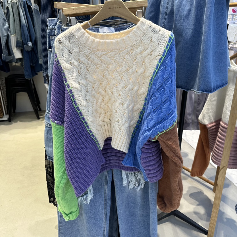 2MORROW東大門㊣實拍女士新品25秋冬職業人氣時尚休閑推薦毛衣2MORROW毛衣圖色1