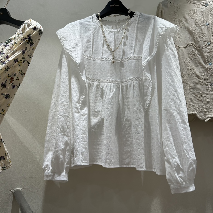 BIKINI東大門㊣代購女士新品熱賣休閑真品時尚職業襯衫蕾絲衫BIKINI襯衫/蕾絲衫圖色1