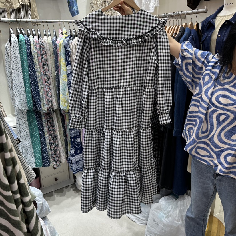 BIKINI韓國直郵㊣女裝新款推薦職業25秋冬時尚真品休閑連衣裙BIKINI連衣裙