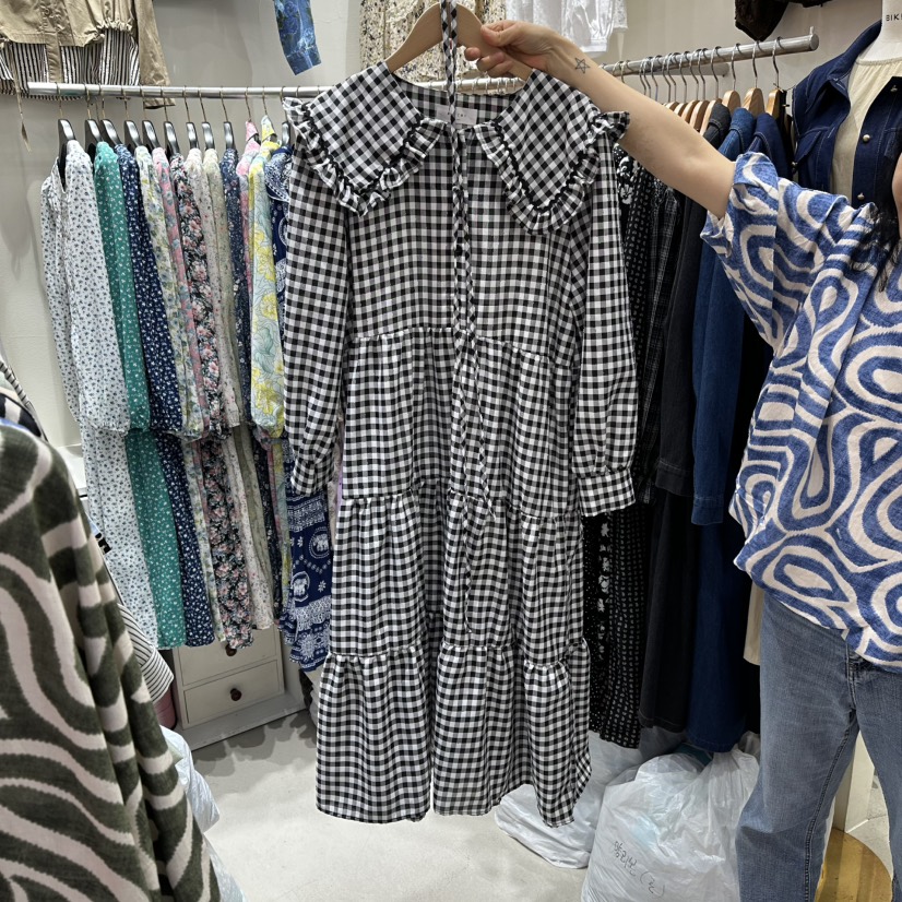 BIKINI韓國直郵㊣女裝新款推薦職業25秋冬時尚真品休閑連衣裙BIKINI連衣裙圖色2