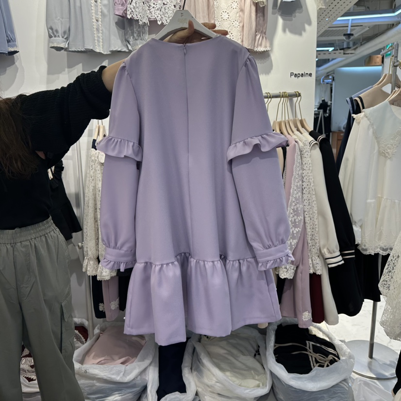PAPA東大門㊣實拍女裝新款人氣25秋冬職業時尚休閑推薦連衣裙PAPA連衣裙