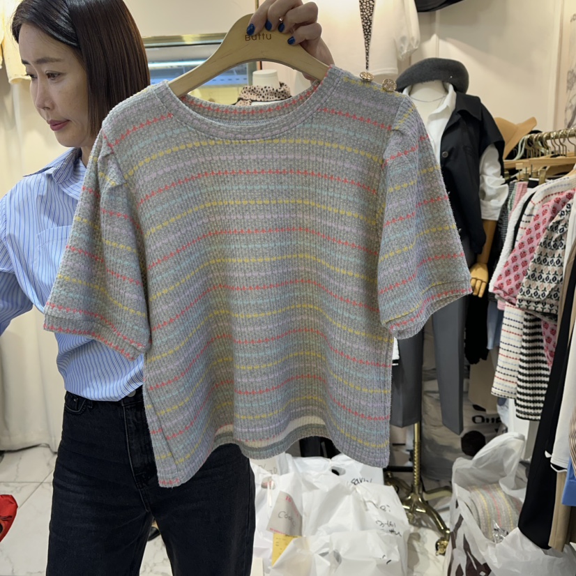 BUTTU東大門㊣代購女裝新品人氣職業25秋冬熱賣推薦時尚T恤10 O CLOCK/ButtuT恤圖色2