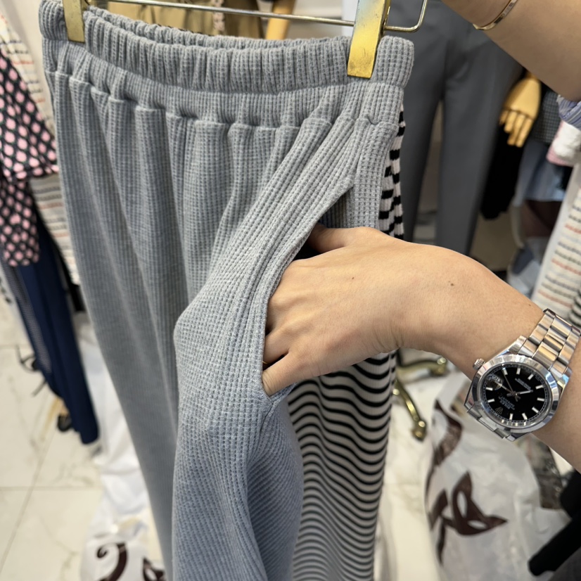 BUTTU東大門㊣實拍女士新品休閑人氣時尚推薦25秋冬休閑褲喇叭10 O CLOCK/Buttu休閑褲