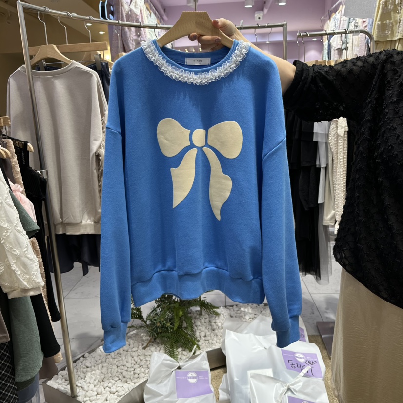 VIRUS東大門㊣實拍女裝新款熱賣人氣推薦真品25秋冬職業衛衣VIRUS衛衣圖色1