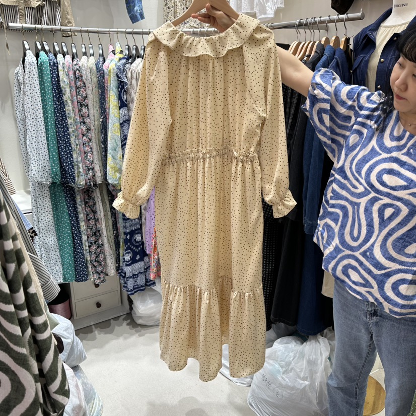 BIKINI東大門㊣代購女裝新品人氣25秋冬時尚休閑熱賣連衣裙BIKINI連衣裙