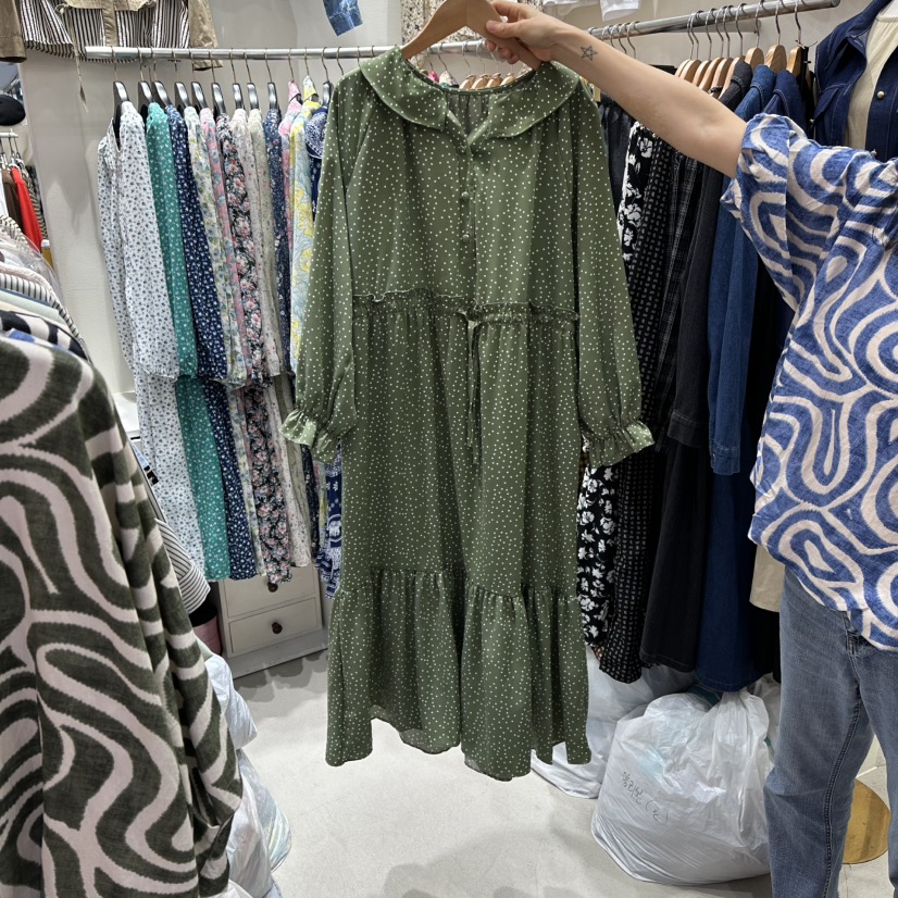 BIKINI東大門㊣代購女裝新品人氣25秋冬時尚休閑熱賣連衣裙BIKINI連衣裙圖色2