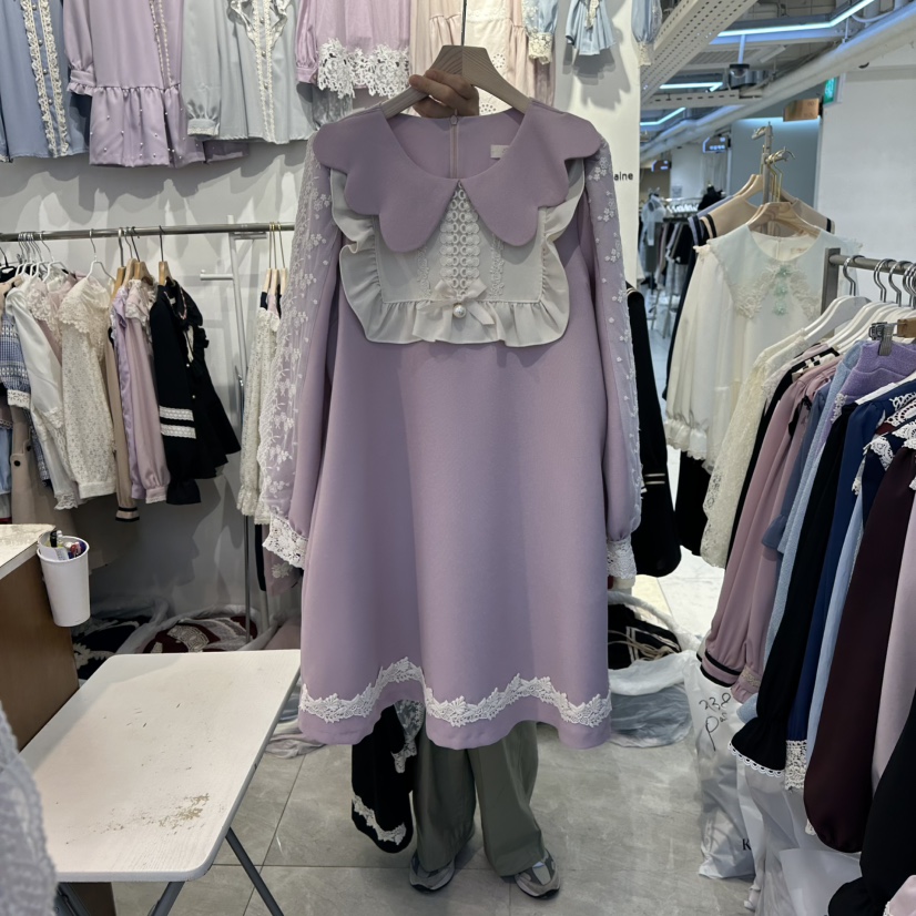 PAPA韓國代購㊣女裝新品人氣職業休閑25秋冬時尚推薦連衣裙PAPA連衣裙圖色1