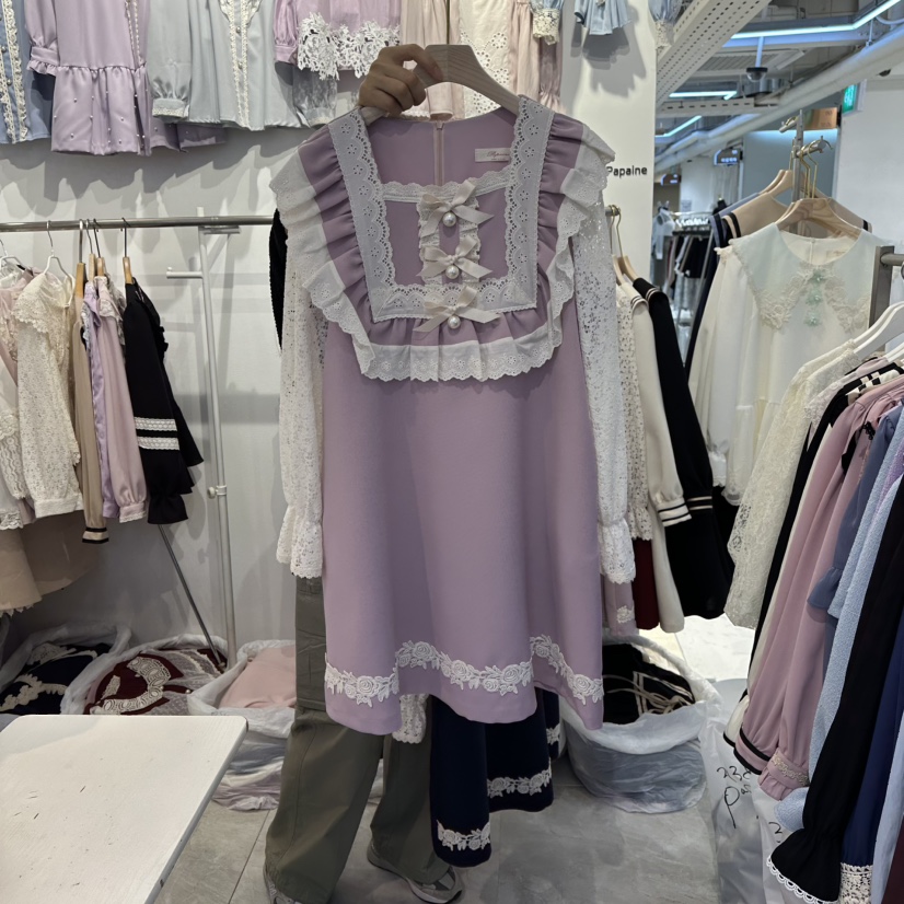 PAPA東大門㊣代購女士新款25秋冬時尚職業真品推薦休閑連衣裙PAPA連衣裙圖色1