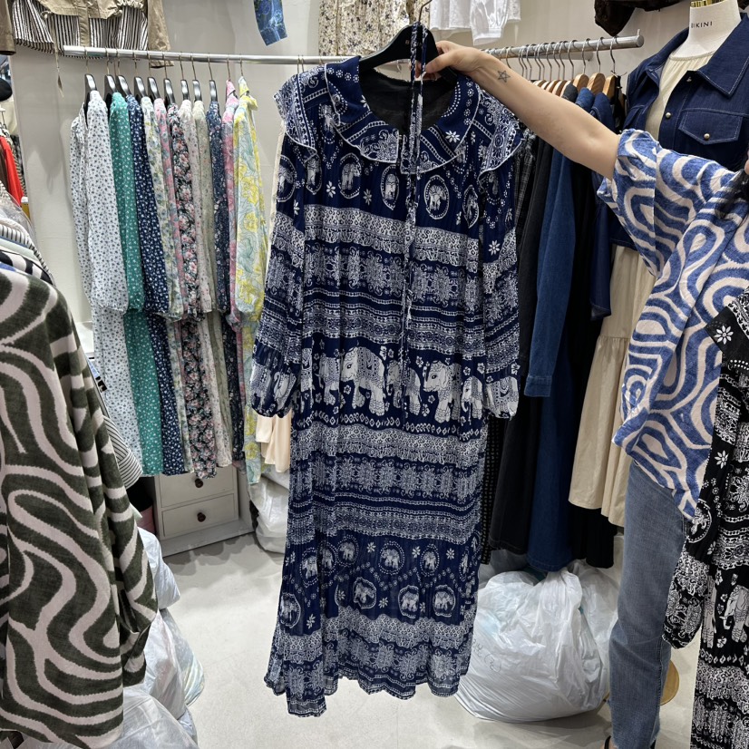 BIKINI東大門㊣直郵女士新款熱賣25秋冬職業推薦時尚連衣裙BIKINI連衣裙圖色2