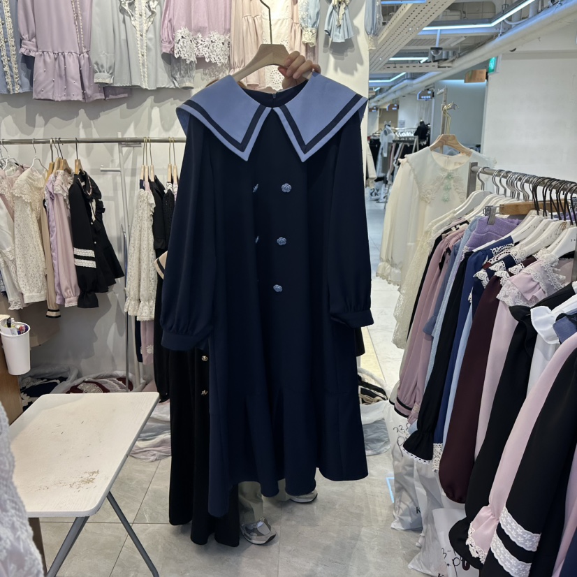 PAPA東大門㊣直郵女裝新品推薦熱賣人氣25秋冬職業時尚連衣裙PAPA連衣裙圖色1