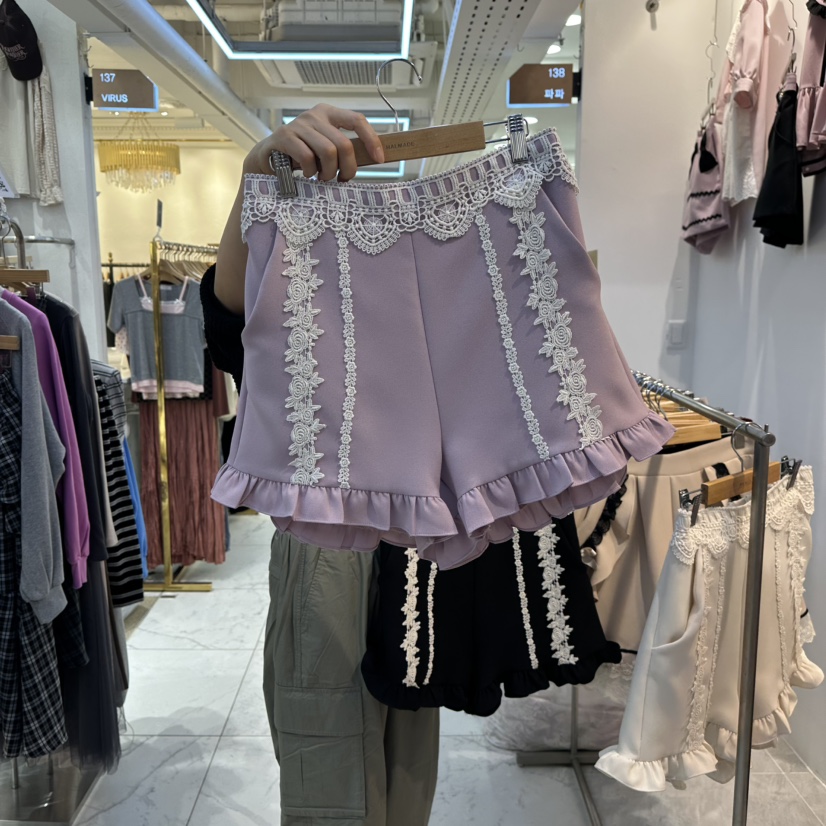 PAPA韓國代購㊣女裝新品時尚人氣熱賣休閑25秋冬真品推薦短褲PAPA短褲圖色2