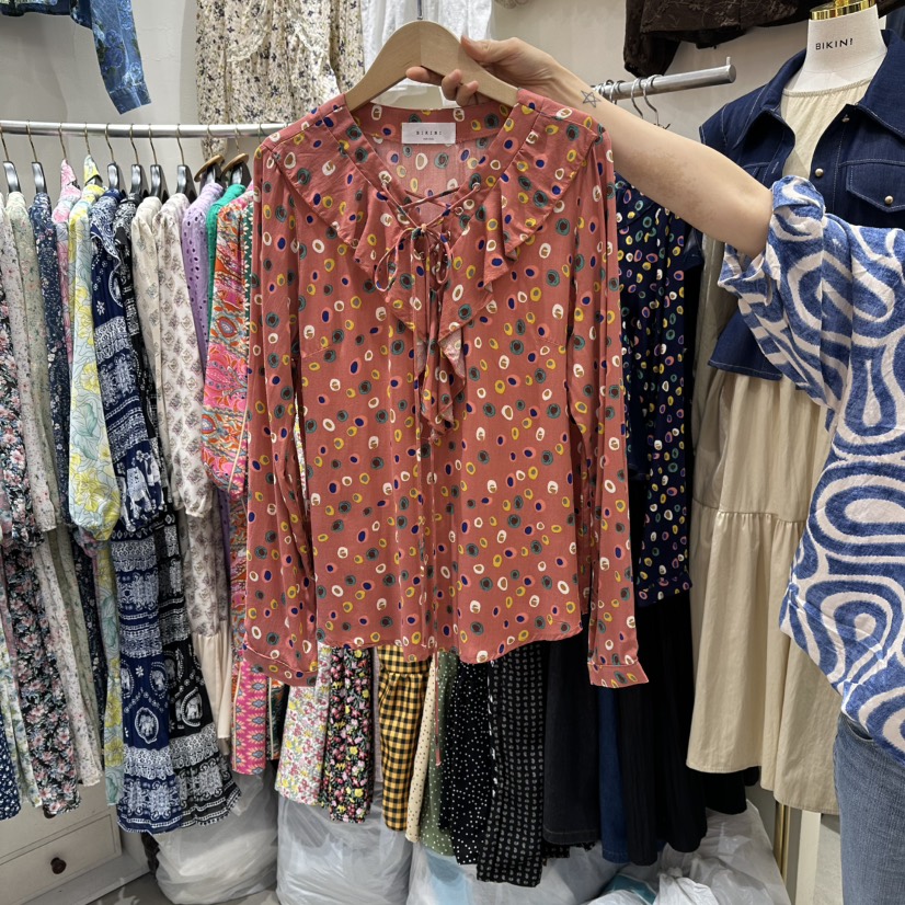 BIKINI東大門㊣直郵女士新品職業時尚推薦真品休閑襯衫蕾絲衫BIKINI襯衫/蕾絲衫圖色1