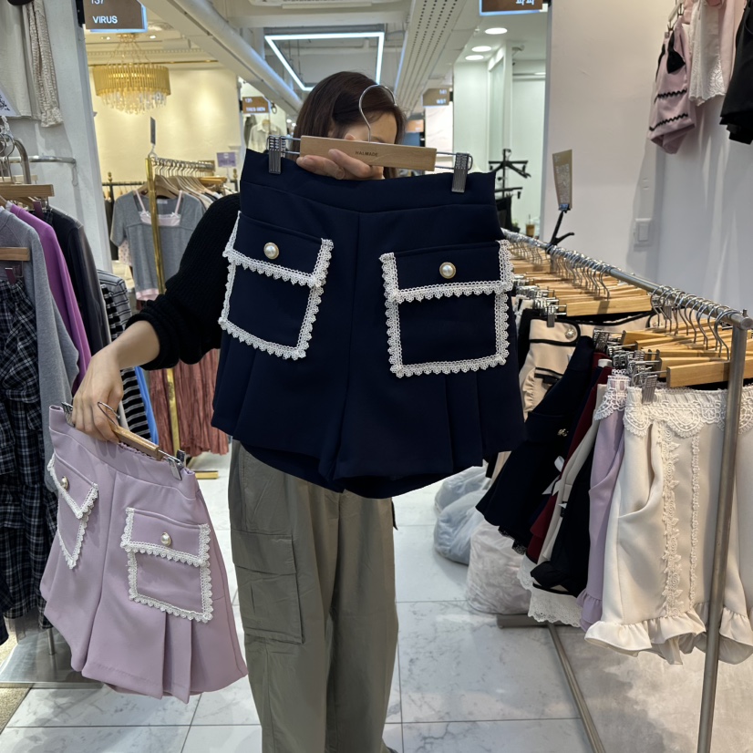 PAPA韓國直郵㊣女士新款25秋冬熱賣休閑推薦人氣真品時尚短褲PAPA短褲圖色3