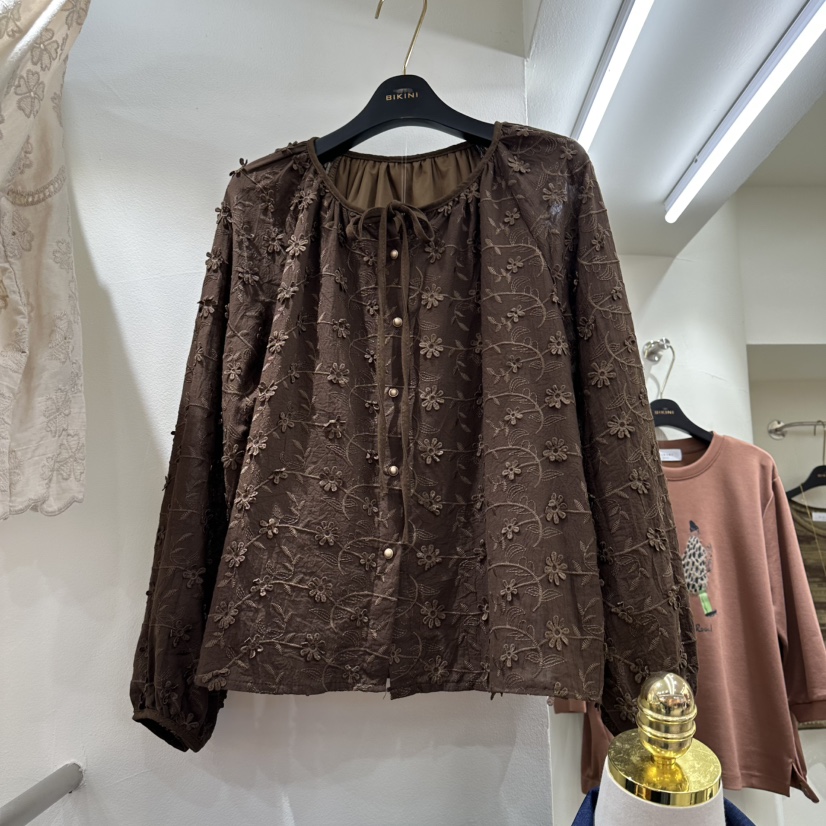 BIKINI韓國直郵㊣女士新品休閑時尚推薦職業真品襯衫蕾絲衫BIKINI襯衫/蕾絲衫圖色1