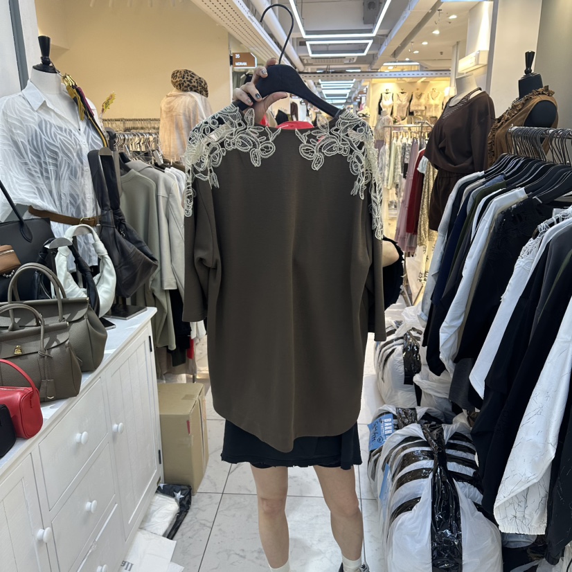 BAKHA韓國直郵㊣女士新品人氣職業時尚25秋冬休閑推薦T恤蕾絲BAKHAT恤