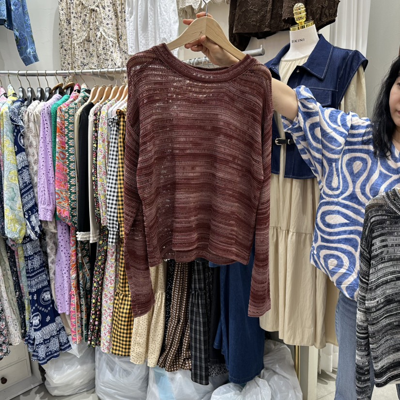 BIKINI東大門㊣實拍女裝新品休閑25秋冬時尚推薦職業針織衫BIKINI針織衫圖色2