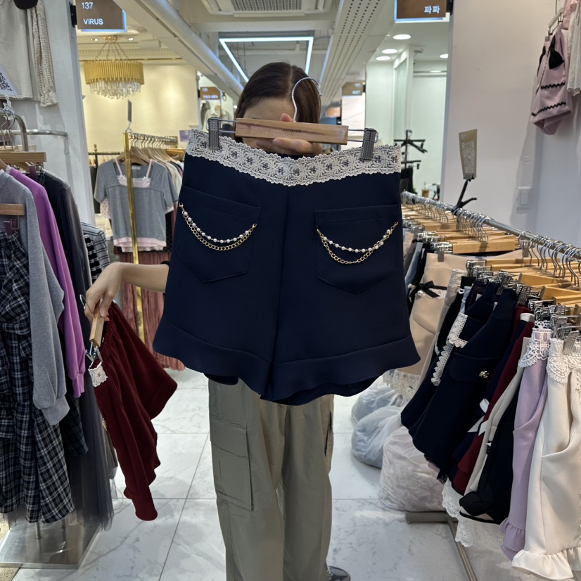 PAPA東大門㊣代購女裝新品休閑25秋冬熱賣真品時尚人氣短褲PAPA短褲圖色3