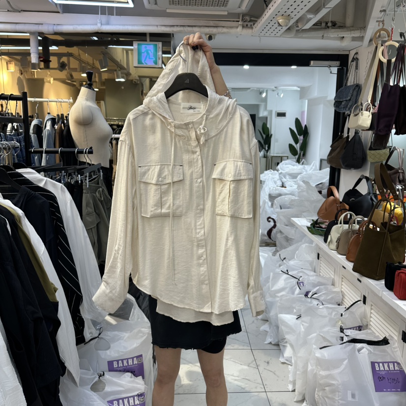BAKHA韓國直郵㊣女士新款熱賣推薦職業真品人氣夾克連帽衫口袋BAKHA夾克圖色2