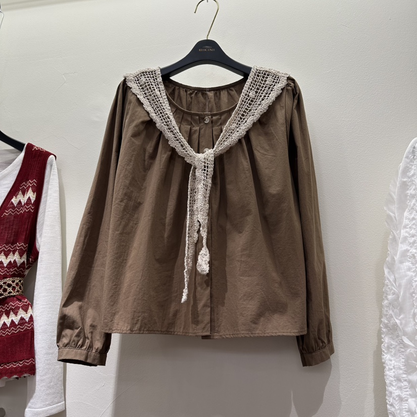 BIKINI東大門㊣代購女士新款熱賣人氣時尚休閑襯衫蕾絲衫披肩BIKINI襯衫/蕾絲衫圖色1