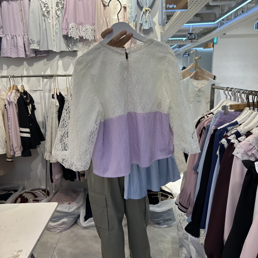 PAPA東大門㊣直郵女裝新品推薦時尚職業熱賣真品襯衫蕾絲衫PAPA襯衫/蕾絲衫
