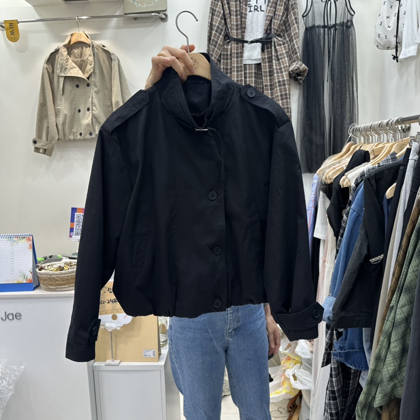 HOJAE東大門㊣代購女士新品熱賣推薦25秋冬真品休閑夾克短款MID-LEVEL JUMP夾克圖色3
