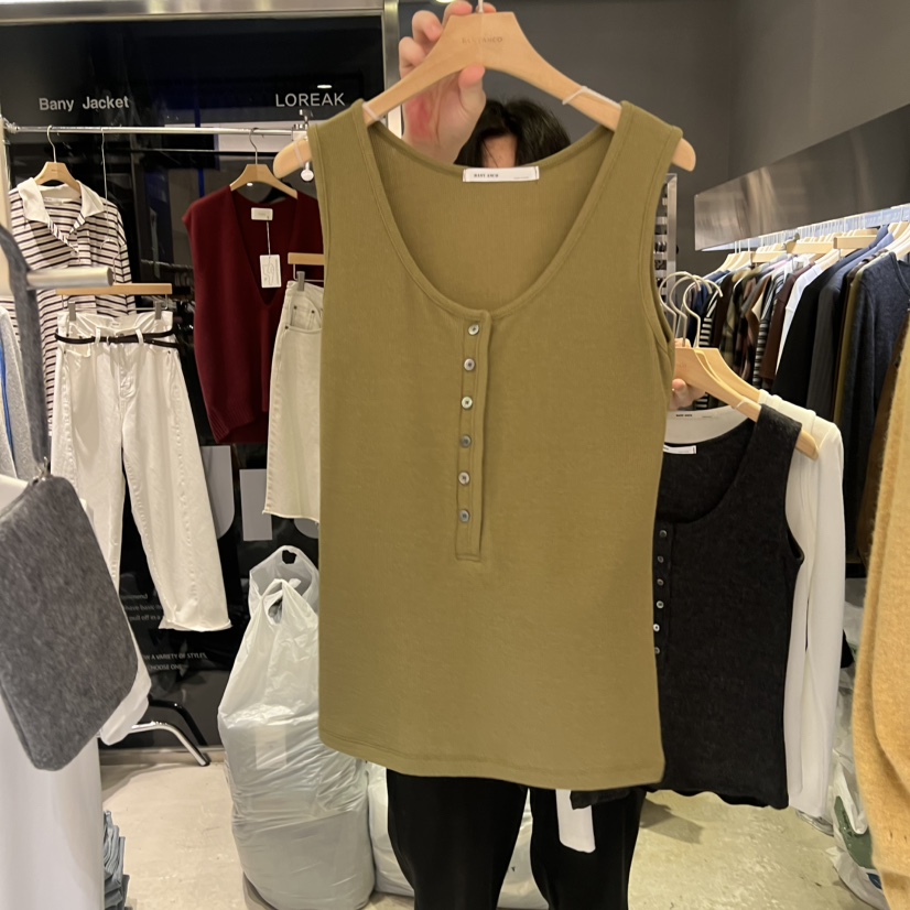 BANY ANCO韓國直郵㊣女士新品休閑熱賣推薦吊帶背心不含內搭BANY ANCO吊帶/背心圖色2