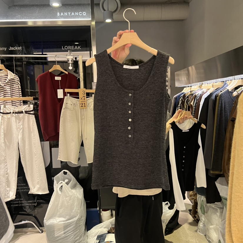 BANY ANCO韓國直郵㊣女士新品休閑熱賣推薦吊帶背心不含內搭BANY ANCO吊帶/背心圖色3