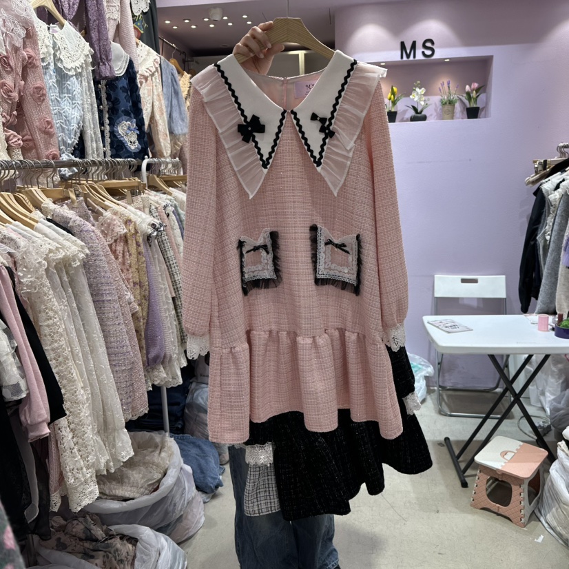 MS東大門㊣直郵女裝新品熱賣真品25秋冬職業人氣推薦連衣裙MS連衣裙圖色1