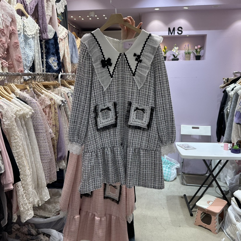 MS東大門㊣直郵女裝新品熱賣真品25秋冬職業人氣推薦連衣裙MS連衣裙圖色2