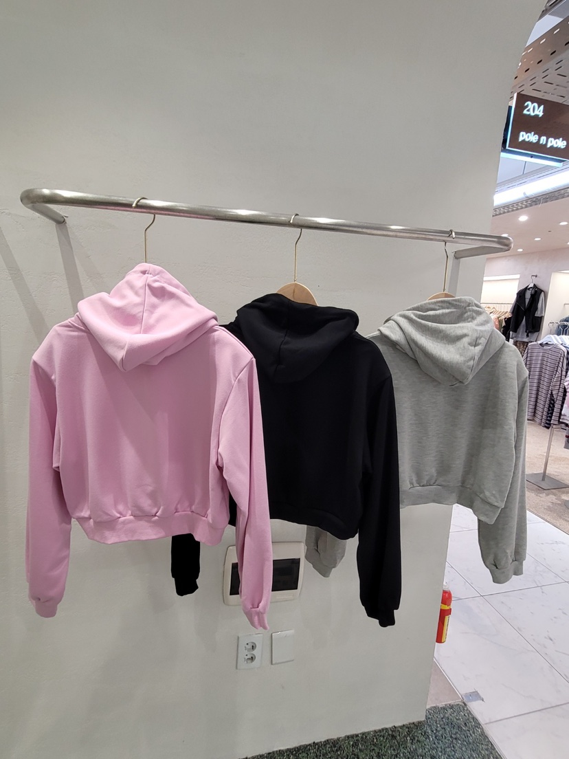 THE OTHER東大門㊣實拍女裝新款真品推薦衛衣連帽衫刺繡短款THE OTHER衛衣